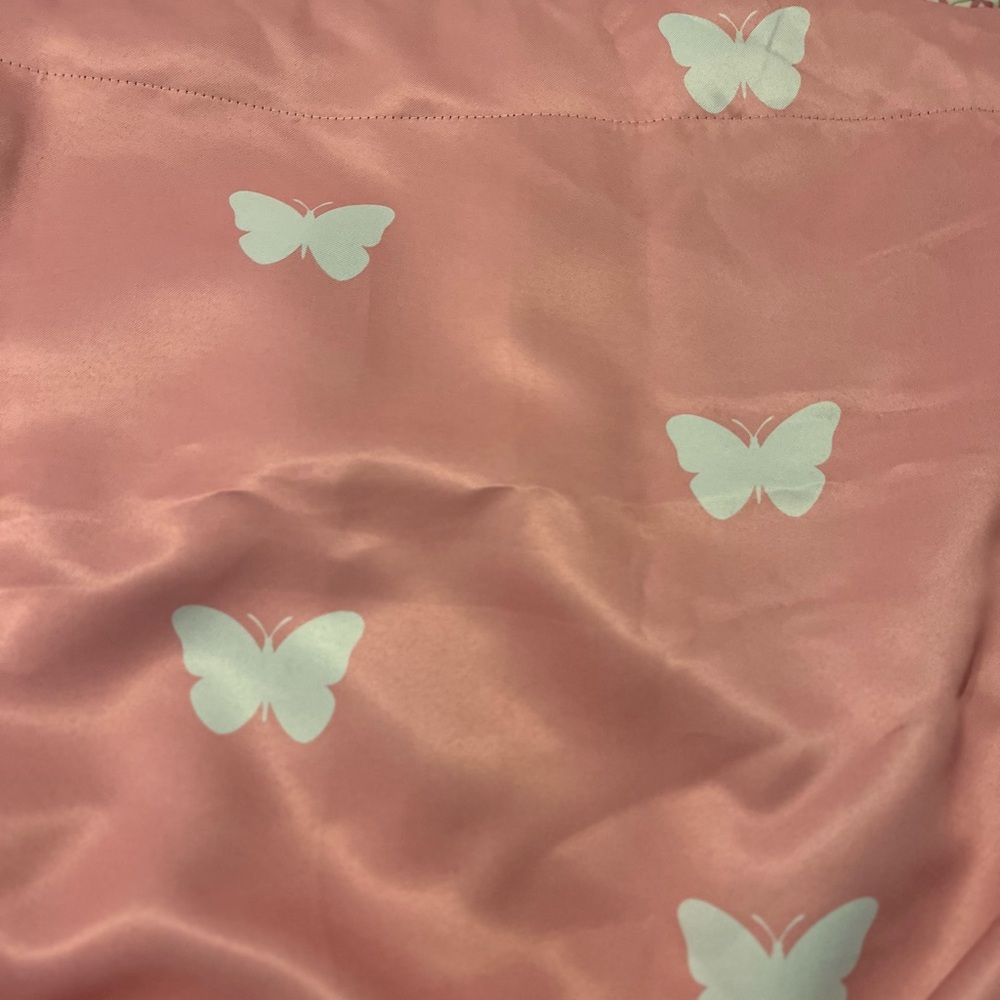 Pink Butterfly Patterned Fabric
